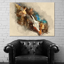 Jimmy Hendrix's Electric Guitar - Abraham Szomor - NicheCanvas