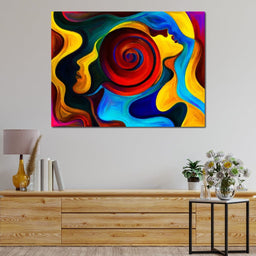 Red Swirl - NicheCanvas