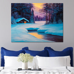 Winter Forest Home - NicheCanvas