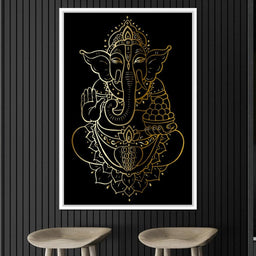 Golden Ganesha - NicheCanvas