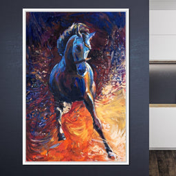 Blue Horse - NicheCanvas