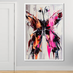 Orange & Pink Butterfly - NicheCanvas