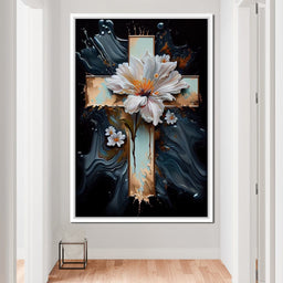 Floral Cross 02 - Neal Hackett  - NicheCanvas