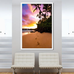 Footprints in the Sand - Lucas Moore - NicheCanvas