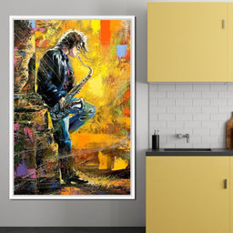 Man With Saxophone - NicheCanvas