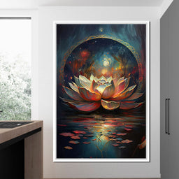 Midnight Lotus Flower - NicheCanvas