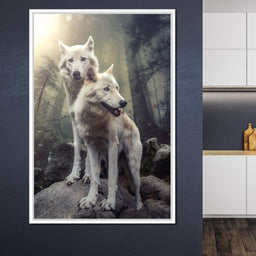 Double Wolves - Zenzdesign - NicheCanvas