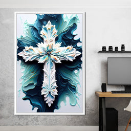 Floral Cross 06 - Neal Hackett  - NicheCanvas