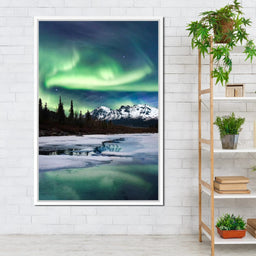 Northern Lights Landscape - Lucas Moore - NicheCanvas