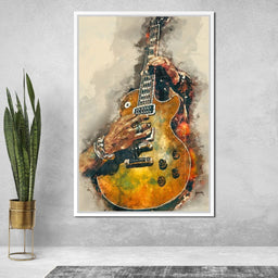 Slash's Electric Guitar - Abraham Szomor - NicheCanvas