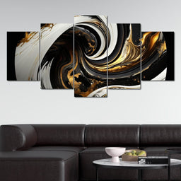 Marble-Lux Collection: Vibrant White & Gold Marble 05 - NicheCanvas