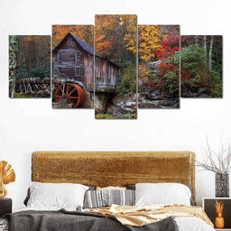 Autumn at the Grist Mill - NicheCanvas