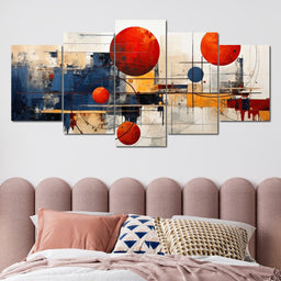 Golden Royal Geometric Harmony 09 - Wildrose Creations - NicheCanvas