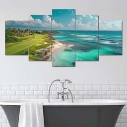 Coastal Greens and Ocean Breeze - NicheCanvas