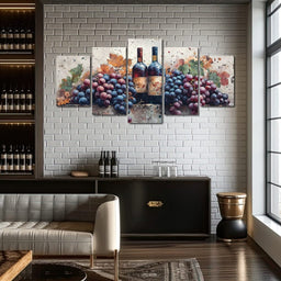Wine & Grapes - NicheCanvas
