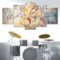 Colorful Music Notes - NicheCanvas