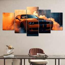 Hellcat Burnout - Rider Art - NicheCanvas