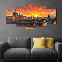 Sunset Over Prague - NicheCanvas