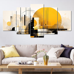 Urban Shadows in Abstract Forms - NicheCanvas