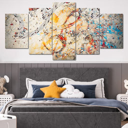 Colorful Music Notes - NicheCanvas