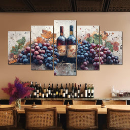 Wine & Grapes - NicheCanvas