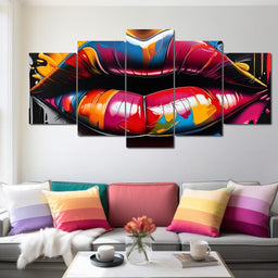 Graffiti Lips Splash - Johanjjf - NicheCanvas