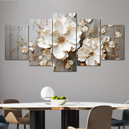 Floral Symphony by the Window - NicheCanvas