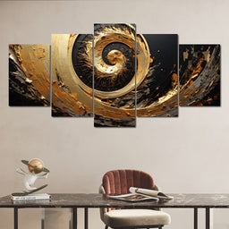 Abyssal Gold Vortex - Tanni Cylon - NicheCanvas