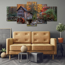 Autumn at the Grist Mill - NicheCanvas