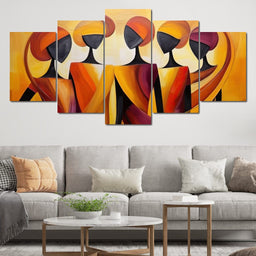 Golden Elegance in Abstract  - NicheCanvas