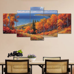 Autumn Embrace by the Shore - NicheCanvas