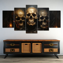 Gothic Symphony of the Skulls - Raven Blackwood - NicheCanvas