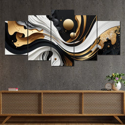 Marble-Lux Collection: Vibrant White & Gold Marble 08 - NicheCanvas