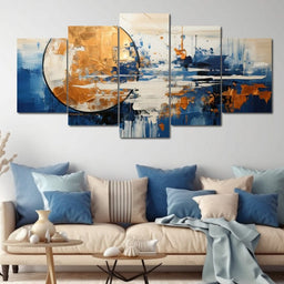 Golden Royal Geometric Harmony 15 - Wildrose Creations - NicheCanvas