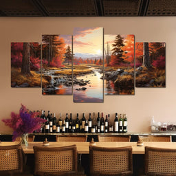 Magnificent Autum By The Lake - NicheCanvas