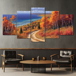 Autumnal Coastal Reverie - NicheCanvas
