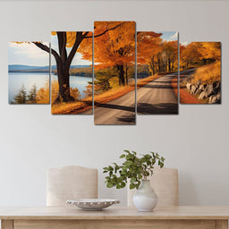 Lone Fall Road - NicheCanvas