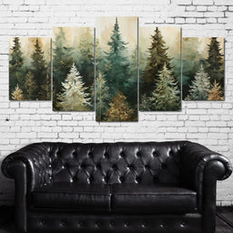 Pine Trees Forest - NicheCanvas