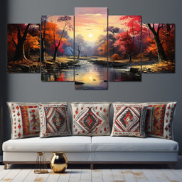 River in the Woods - NicheCanvas