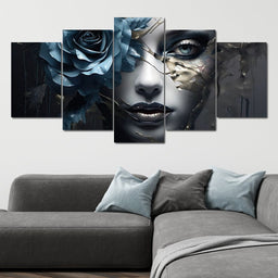 Ethereal Metallic Bloom - NicheCanvas