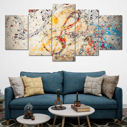 Colorful Music Notes - NicheCanvas