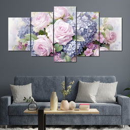 Bloom Symphony in Pastel - NicheCanvas