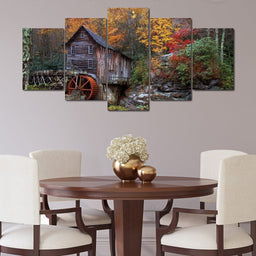 Autumn at the Grist Mill - NicheCanvas