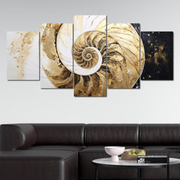 Golden Nautilus Reverie - Tanni Cylon - NicheCanvas