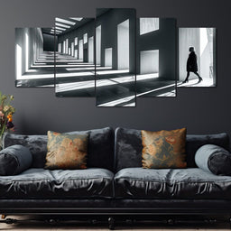 Shadowplay Geometric Solitude - NicheCanvas