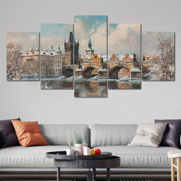 Winters Breath Over Prague - NicheCanvas