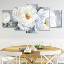 Golden Flecks on Petal Drifts - NicheCanvas