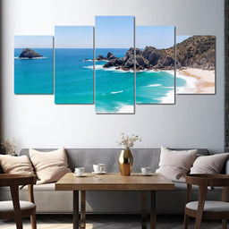 Turquoise Serenity Shores - NicheCanvas