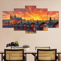 Sunset Over Prague - NicheCanvas