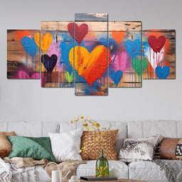 Spectrum of Embracing Hearts - NicheCanvas